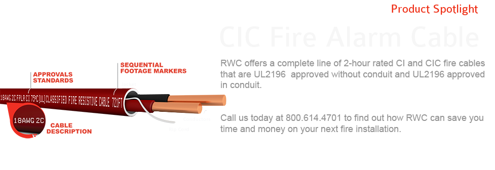 We offer CI and CIC Fire Alarm Cables